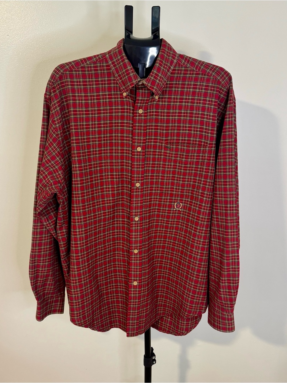Tommy Hilfiger Red Plaid Button-Down Shirt